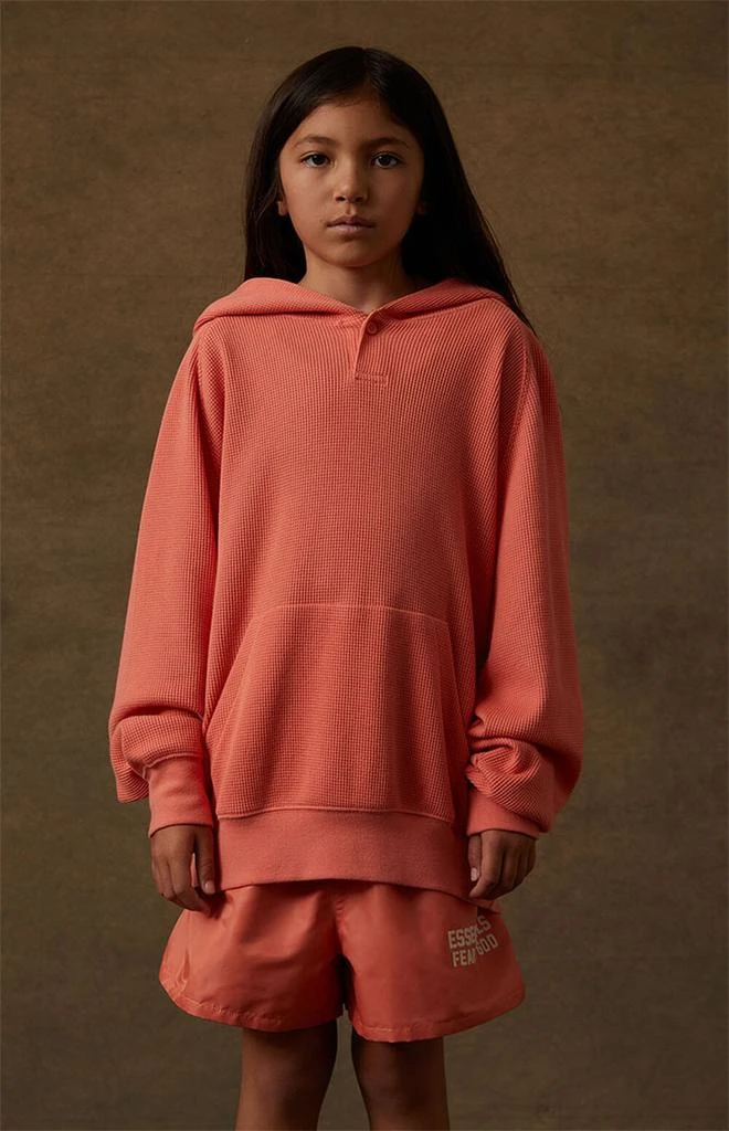 商品Essentials|Coral Waffle Knit Henley Hoodie,价格¥536,第2张图片详细描述