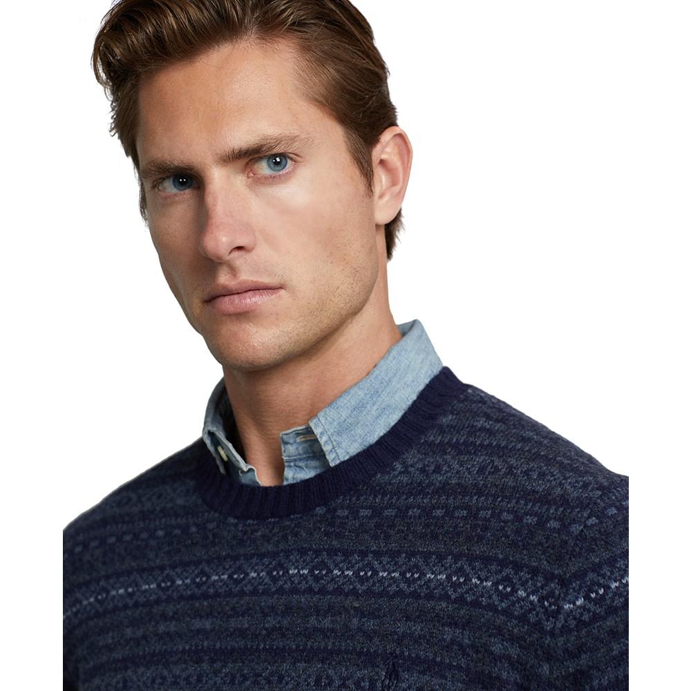 Men's Fair Isle Wool-Cashmere Sweater商品第3张图片规格展示