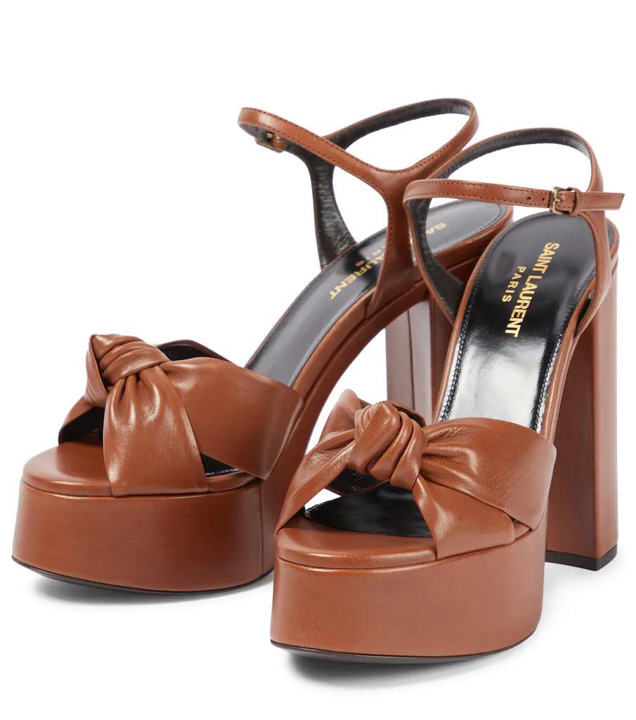 商品Yves Saint Laurent|Bianca皮革防水台凉鞋,价格¥7121,第7张图片详细描述