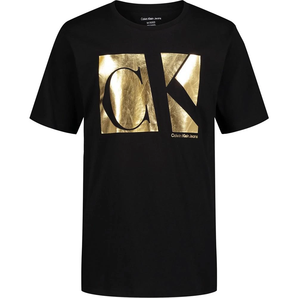 商品Calvin Klein|Big Boys Split Block Short Sleeve T-shirt,价格¥110,第1张图片
