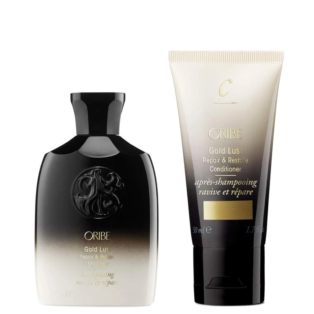 商品Oribe|Oribe Gold Lust Repair and Restore Shampoo and Conditioner Travel Bundle,价格¥291,第1张图片