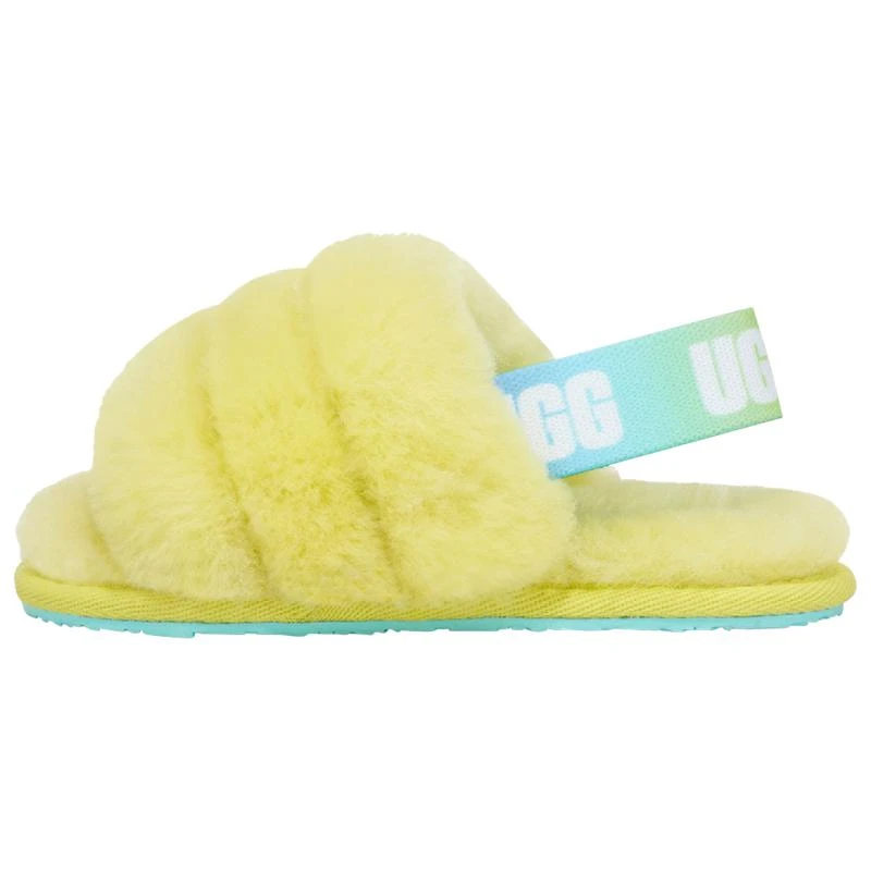 商品UGG|UGG Fluff Yeah Slide - Girls' Toddler,价格¥275,第2张图片详细描述