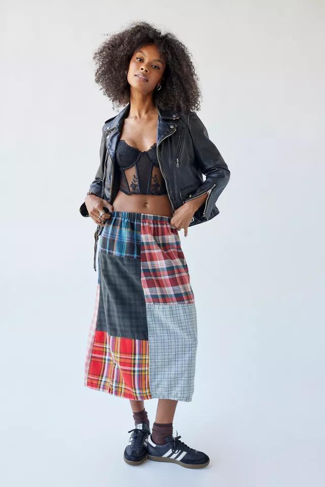 商品Urban Renewal|Urban Renewal Remade Plaid Pieced Midi Skirt,价格¥489,第3张图片详细描述