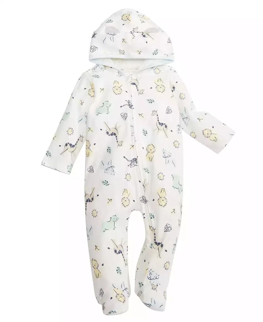 商品First Impressions|Baby Boys Safari Footed Coverall, Created for Macy's,价格¥72,第1张图片