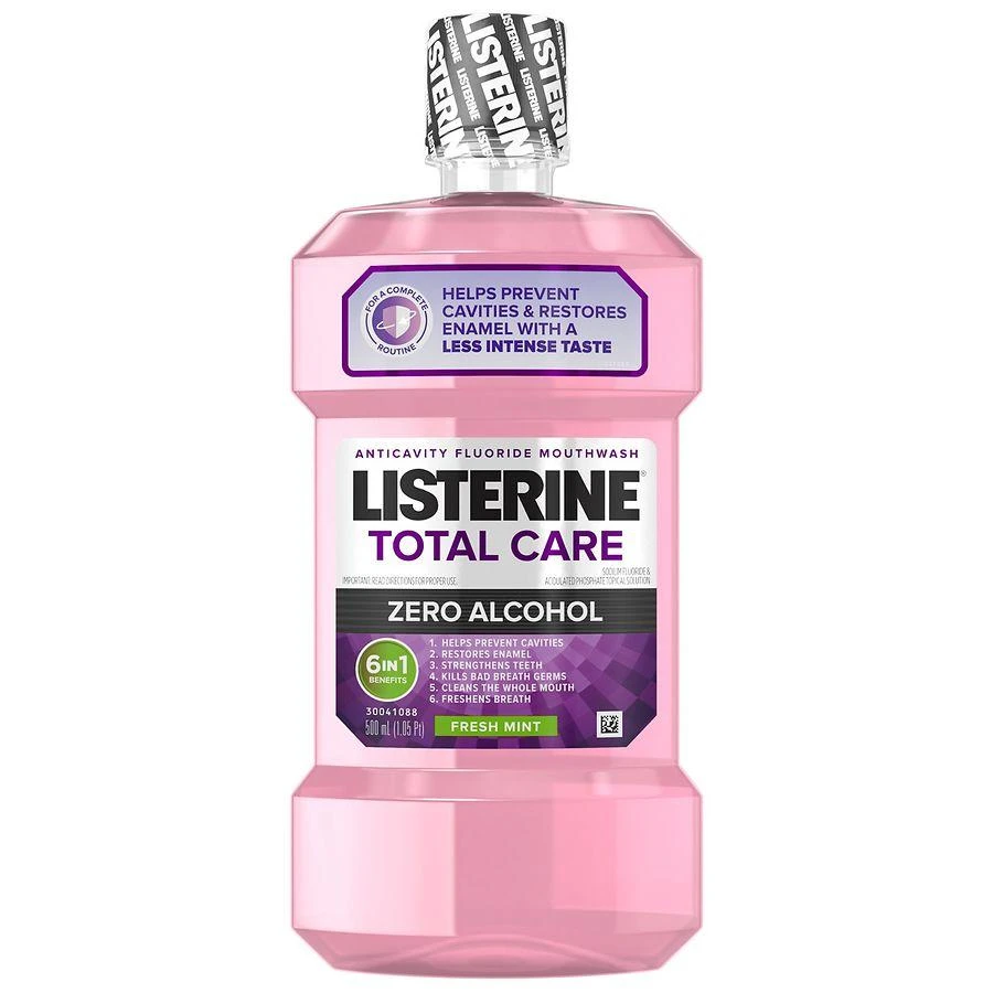 商品Listerine|漱口水无酒精配方 清新薄荷风味 500毫升,价格¥83,第1张图片