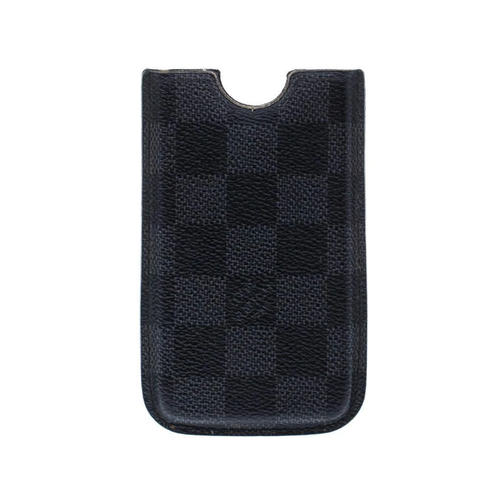 商品[二手商品] Louis Vuitton|Louis Vuitton Damier Graphite Canvas iPhone 4 Cover,价格¥926,第3张图片详细描述