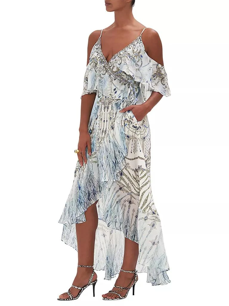 商品Camilla|女式 中长连衣裙 不对称荷叶边 ,价格¥1798,第3张图片详细描述