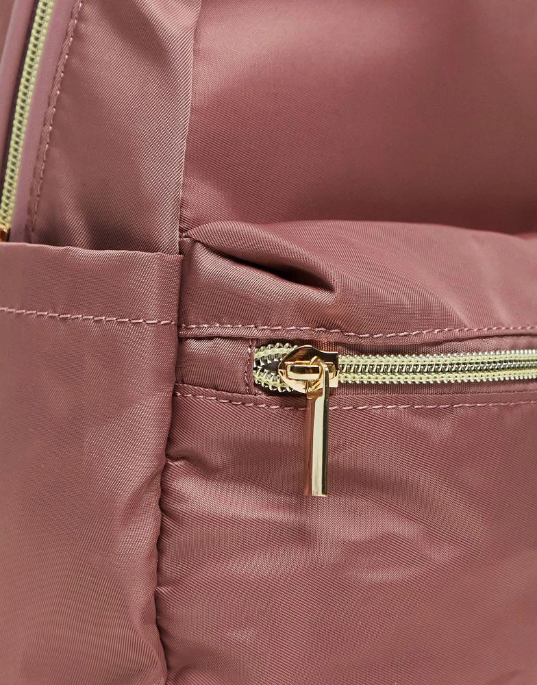 商品ASOS|ASOS DESIGN simple backpack with front pocket in mauve,价格¥79,第4张图片详细描述