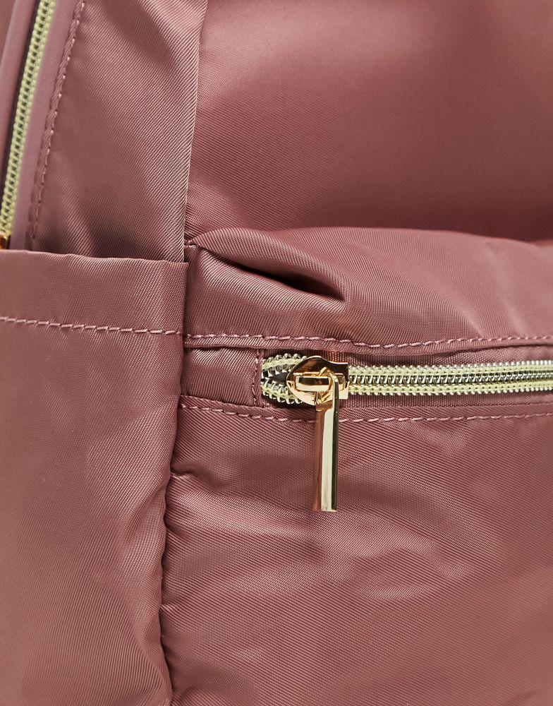商品ASOS|ASOS DESIGN simple backpack with front pocket in mauve,价格¥75,第6张图片详细描述
