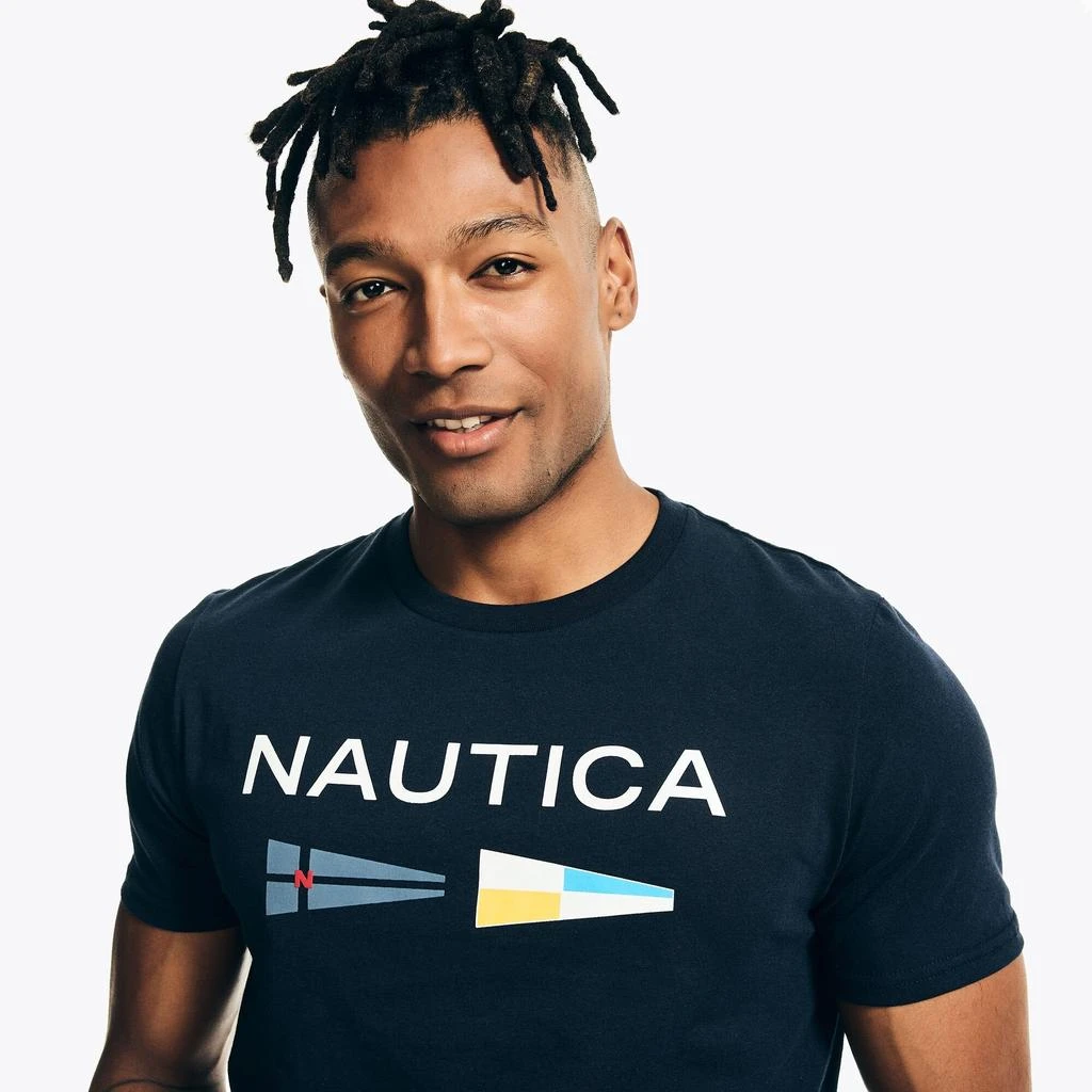 商品Nautica|Mens Logo Graphic T-Shirt,价格¥107,第2张图片详细描述