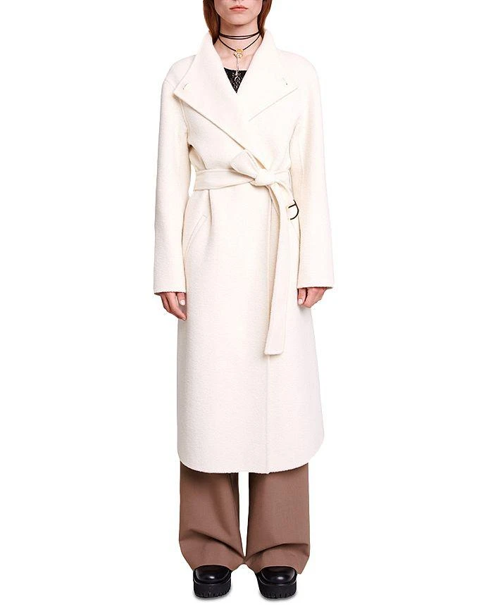 商品Maje|Genesis Belted Long Coat,价格¥5835,第1张图片详细描述