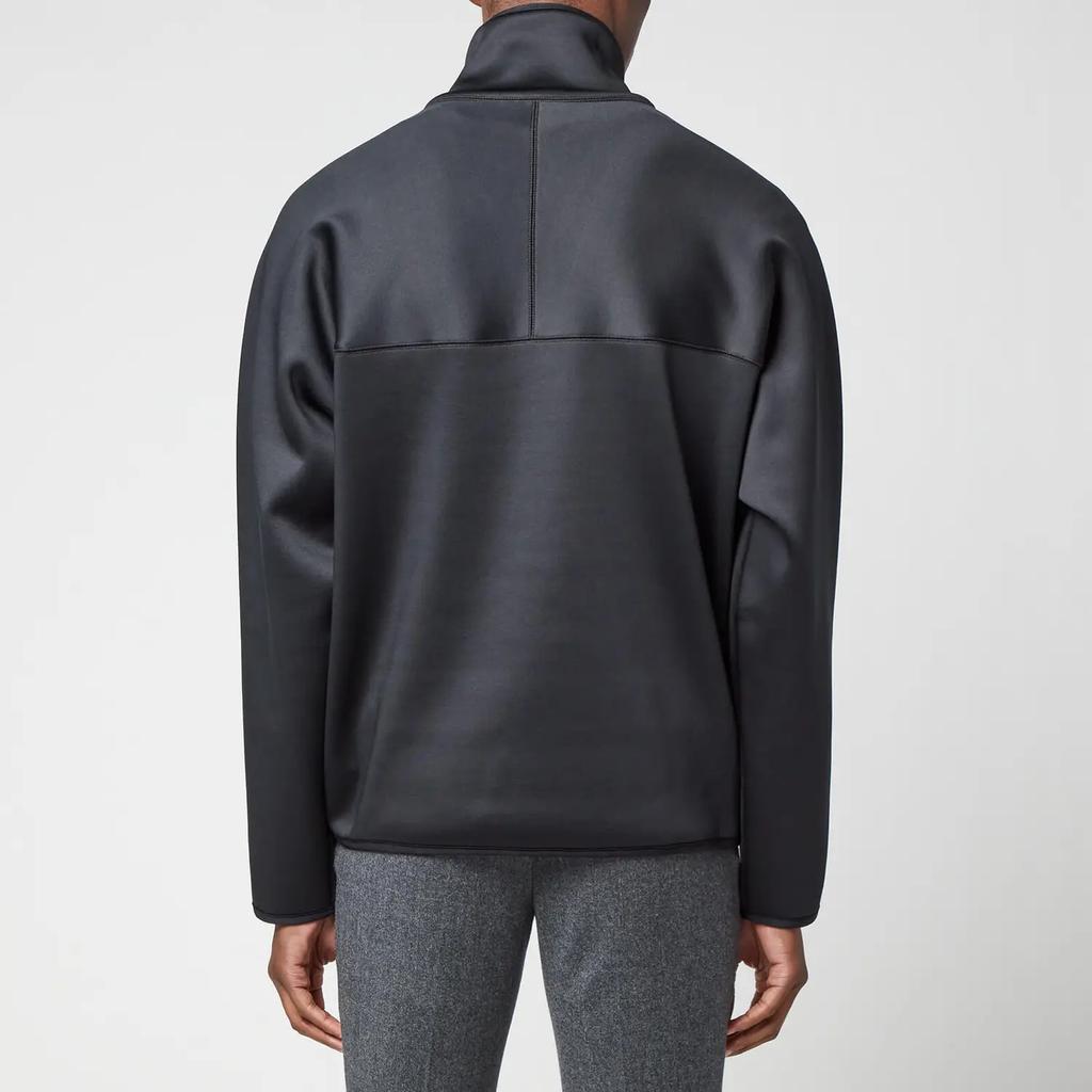 AMI Men's Paris Embroidered Half-Zip Sweatshirt - Black商品第2张图片规格展示