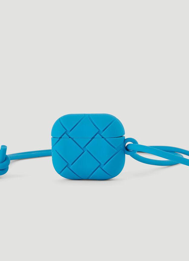 商品Bottega Veneta|Intreccio Airpods Pro Case in Blue,价格¥1412,第1张图片