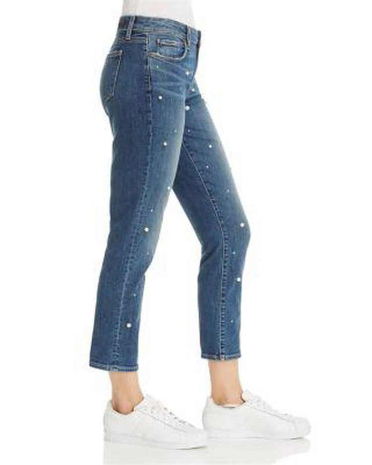 商品Paige|Brigitte Slim Boyfriend Crop Jeans in Allover Pearl,价格¥783,第3张图片详细描述