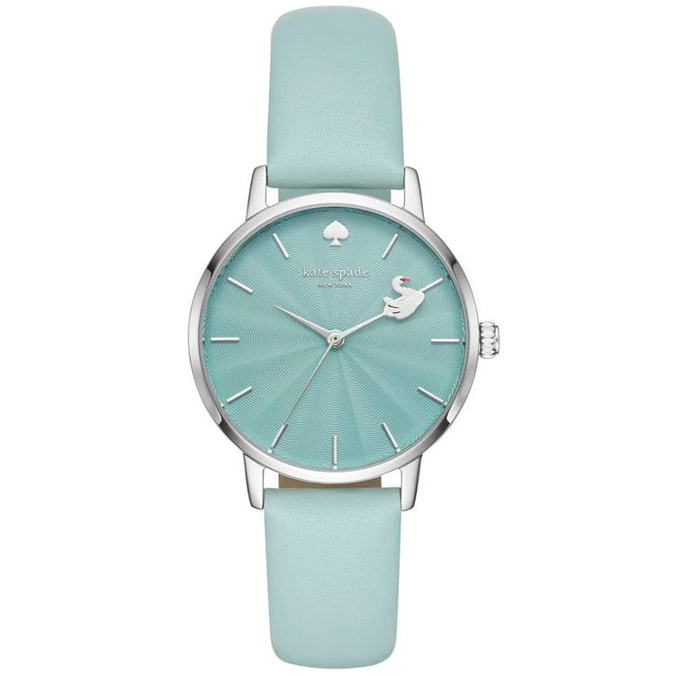 商品Kate Spade|Women's Metro Blue Leather Strap Watch 34mm,价格¥1309,第1张图片