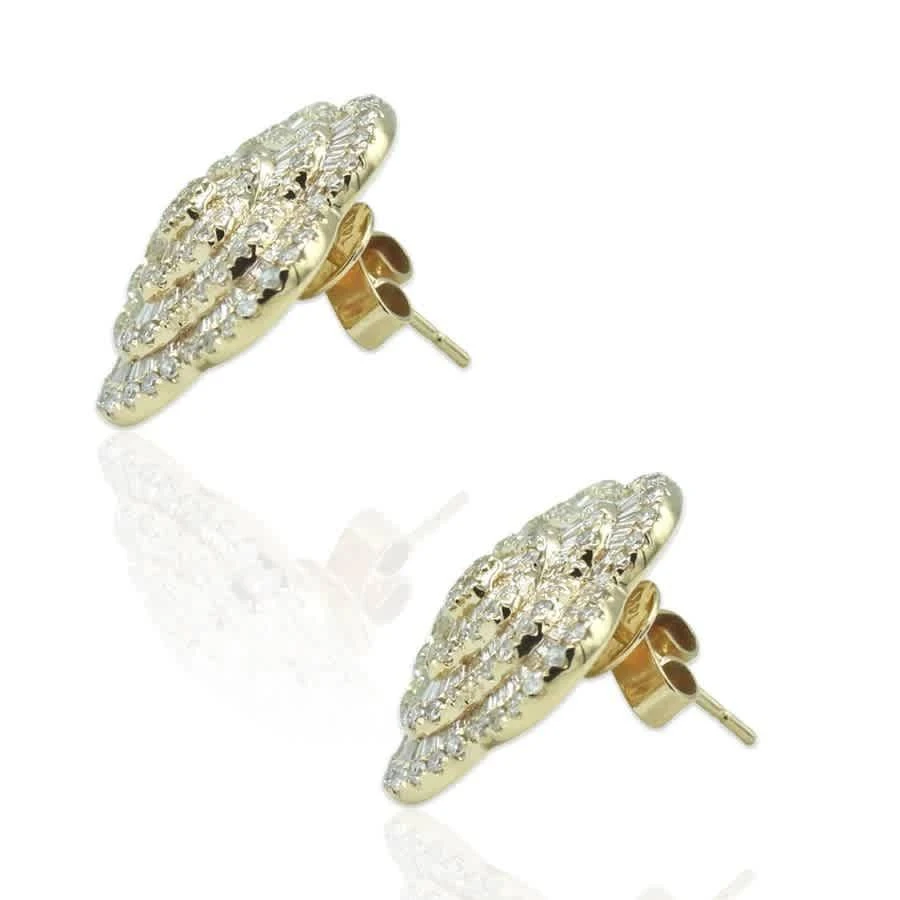 商品Tresorra|14K Yellow Gold Diamond Earrings,价格¥17737,第2张图片详细描述