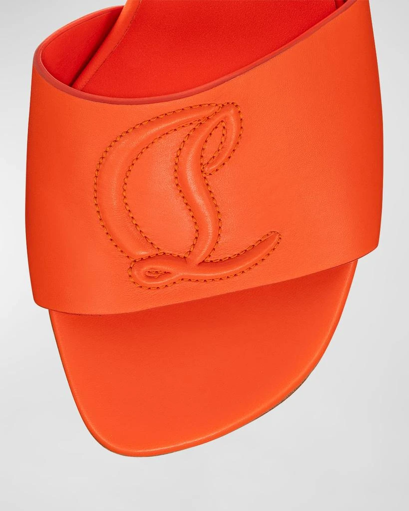 商品Christian Louboutin|Leather Logo Block-Heel Mules,价格¥6514,第5张图片详细描述