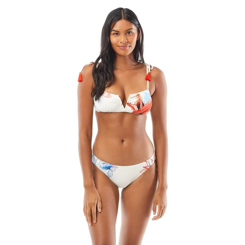 商品Vince Camuto|Bright Floral V Wire Strap Bikini Top,价格¥295,第1张图片