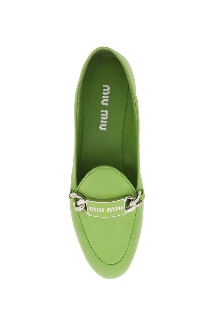 商品Miu Miu|Miu miu leather loafers,价格¥3096,第2张图片详细描述