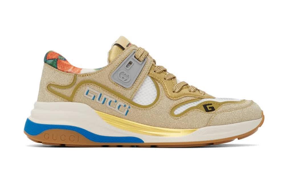 商品Gucci|Gucci Ultrapace Glitter-Effect Sneakers, Brand Size 34 (US Size 4),价格¥2008,第1张图片
