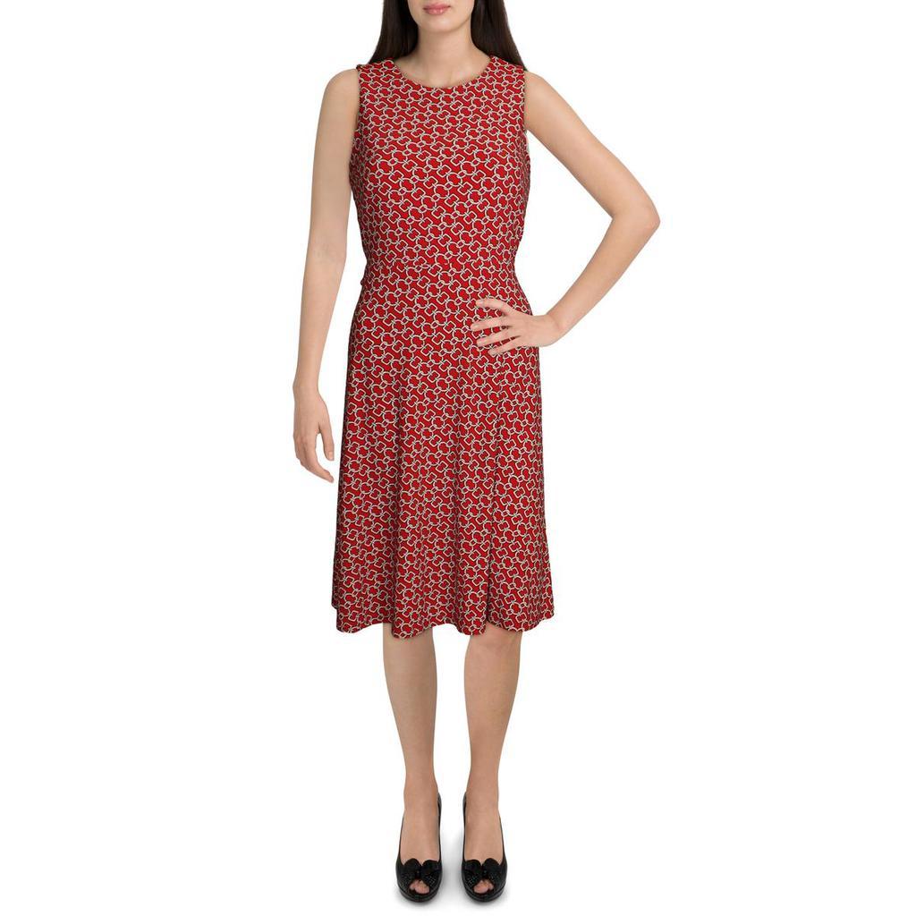 商品Ralph Lauren|Lauren Ralph Lauren Womens Petites Printed Sleeveless Fit & Flare Dress,价格¥361,第3张图片详细描述
