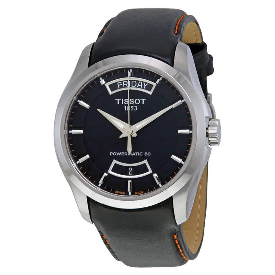 商品 男式 天梭 Couturier系列 自动黑色表盘手表 图