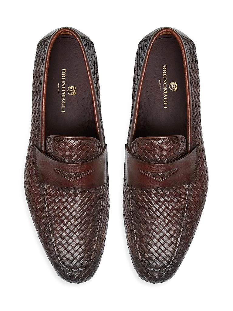 商品Bruno Magli|Manfredo Woven Leather Loafers,价格¥3133,第4张图片详细描述