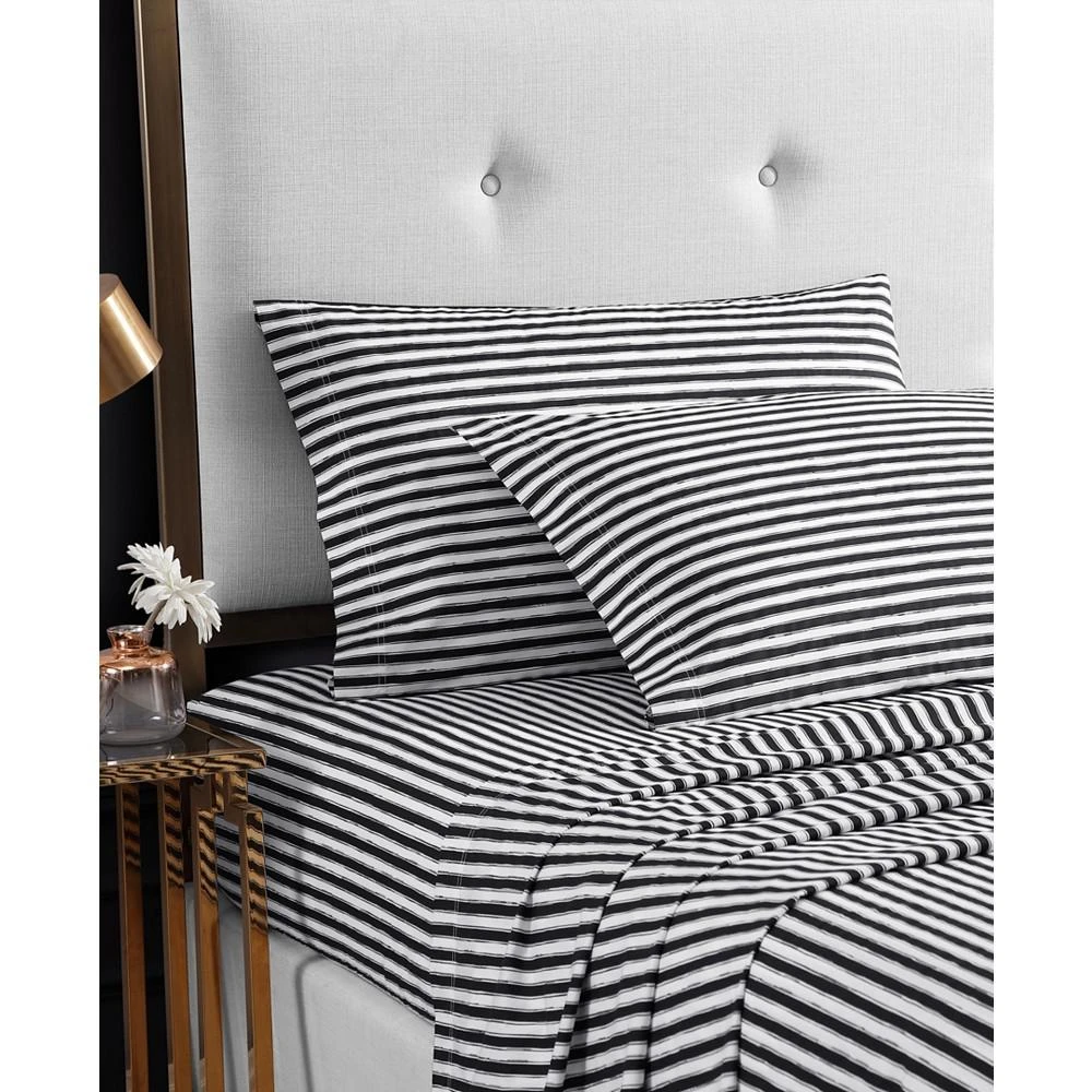 商品Betsey Johnson|Sketchy Stripe Cotton Percale 4 Piece Sheet Set,价格¥596,第1张图片