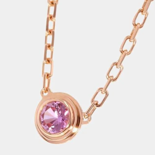 商品[二手商品] Cartier|Cartier D Amour 18K Rose Gold Pink Sapphire Necklace,价格¥7486,第2张图片详细描述