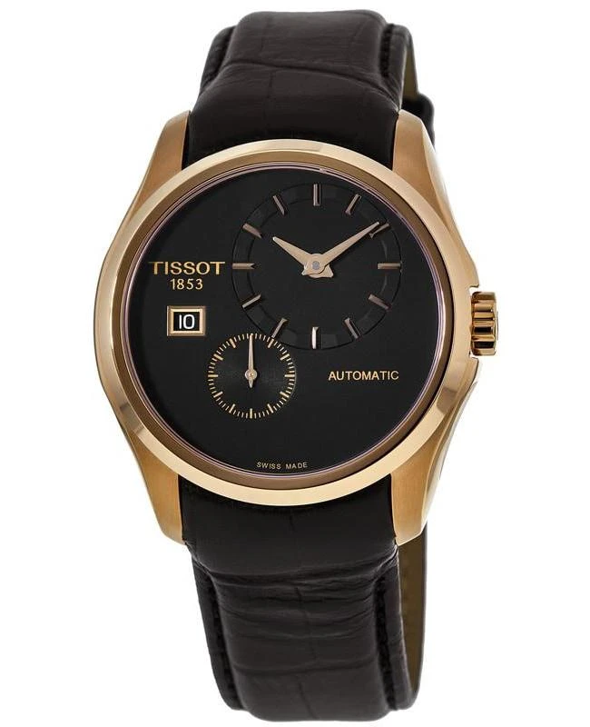 商品Tissot|Tissot Couturier Automatic Rose Gold Tone Leather Strap Men&apos;s Watch T035.428.36.051.00,价格¥2395,第1张图片