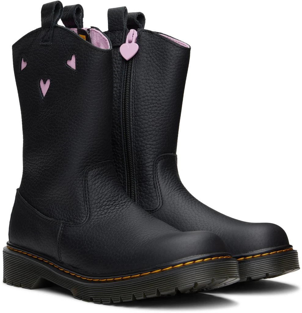 商品Dr. Martens|Big Kids Black Heart Nappa Leather Pull-On Boots,价格¥756,第4张图片详细描述