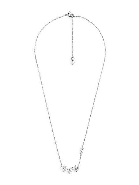 商品Michael Kors|Premium Sterling Silver & Cubic Zirconia Cluster Necklace,价格¥1115,第2张图片详细描述