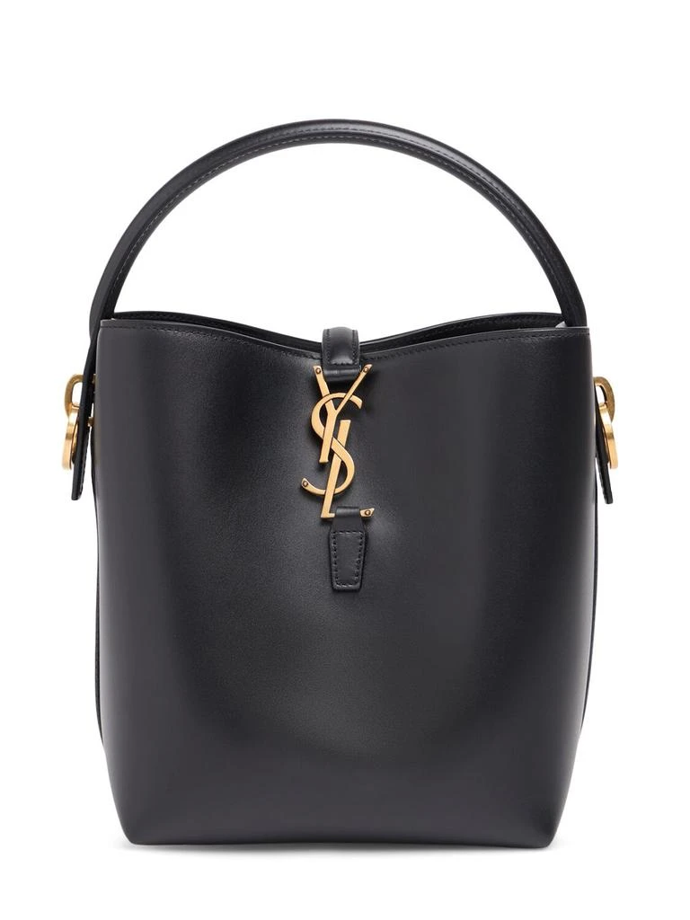 商品Yves Saint Laurent|Small Le 37 Shiny Leather Bucket Bag,价格¥21566,第1张图片