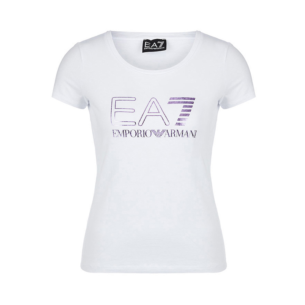 Emporio Armani 安普里奥 阿玛尼 白色女士短袖T恤 3ZTT85-TJ12Z-1100商品第2张图片规格展示