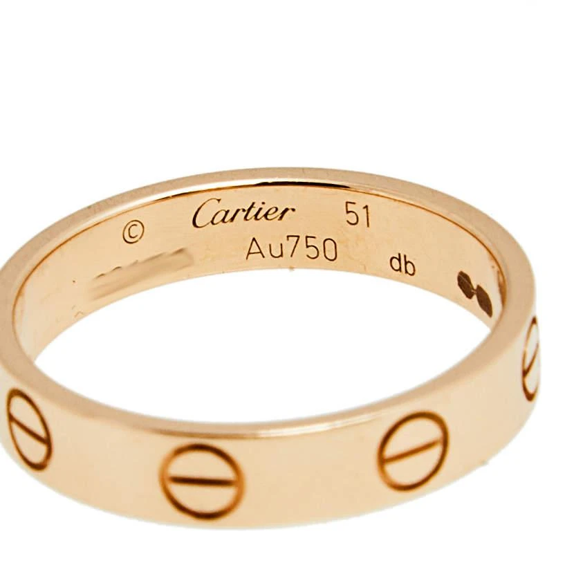 Cartier Love 18K Rose Gold Narrow Wedding Band Ring Size 51 商品