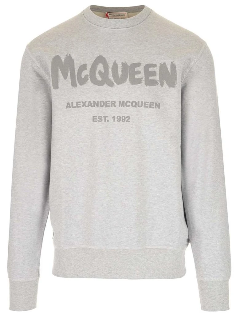 商品Alexander McQueen|Alexander McQueen Logo Printed Crewneck Sweatshirt,价格¥2408,第1张图片