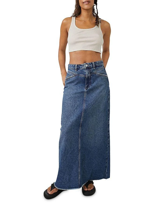 商品Free People|Come As You Are Denim Maxi Skirt,价格¥693,第5张图片详细描述