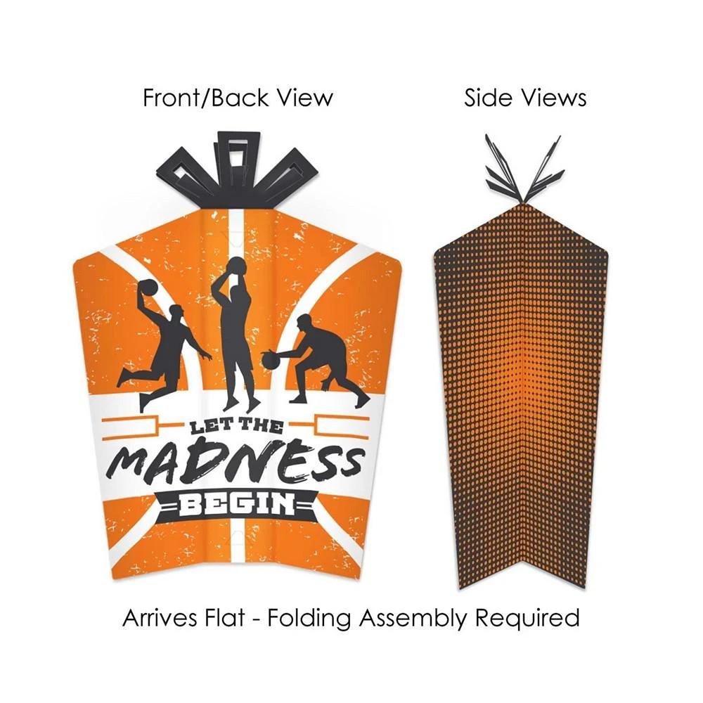 商品Big Dot of Happiness|Basketball - Let The Madness Begin - Table Decor Fold & Flare Centerpieces 10 Ct,价格¥143,第2张图片详细描述