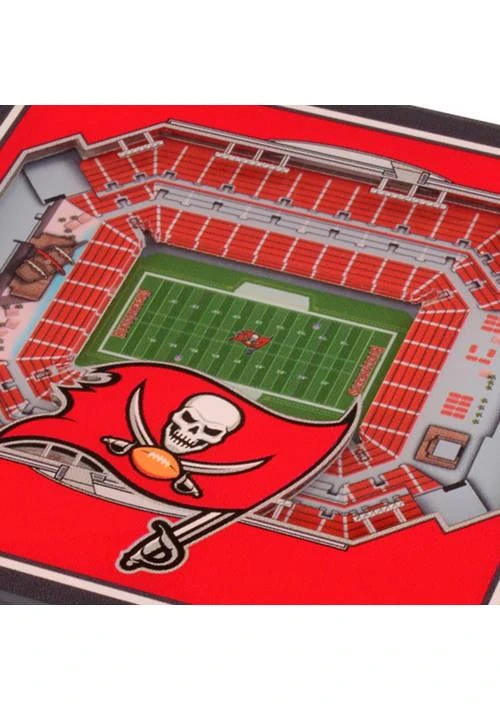 商品YouTheFan|The Fan Nfl Tampa Bay Buccaneers 3D Stadiumviews 2 Pack Coaster Set   Raymond James Stadium,价格¥222,第3张图片详细描述