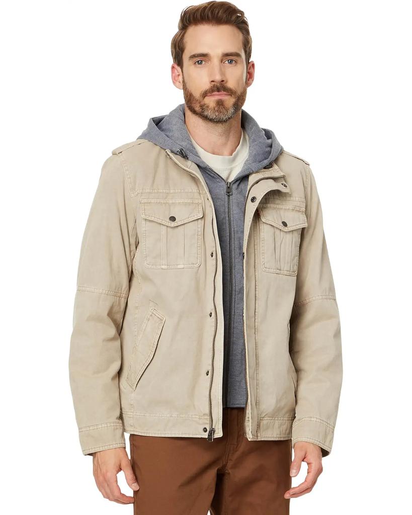 Levi's® Herren-Hoodie mit zwei Taschen, herausnehmbarer Jersey-Latz-/Kapuzenpartie und Sherpa-Futter image 2