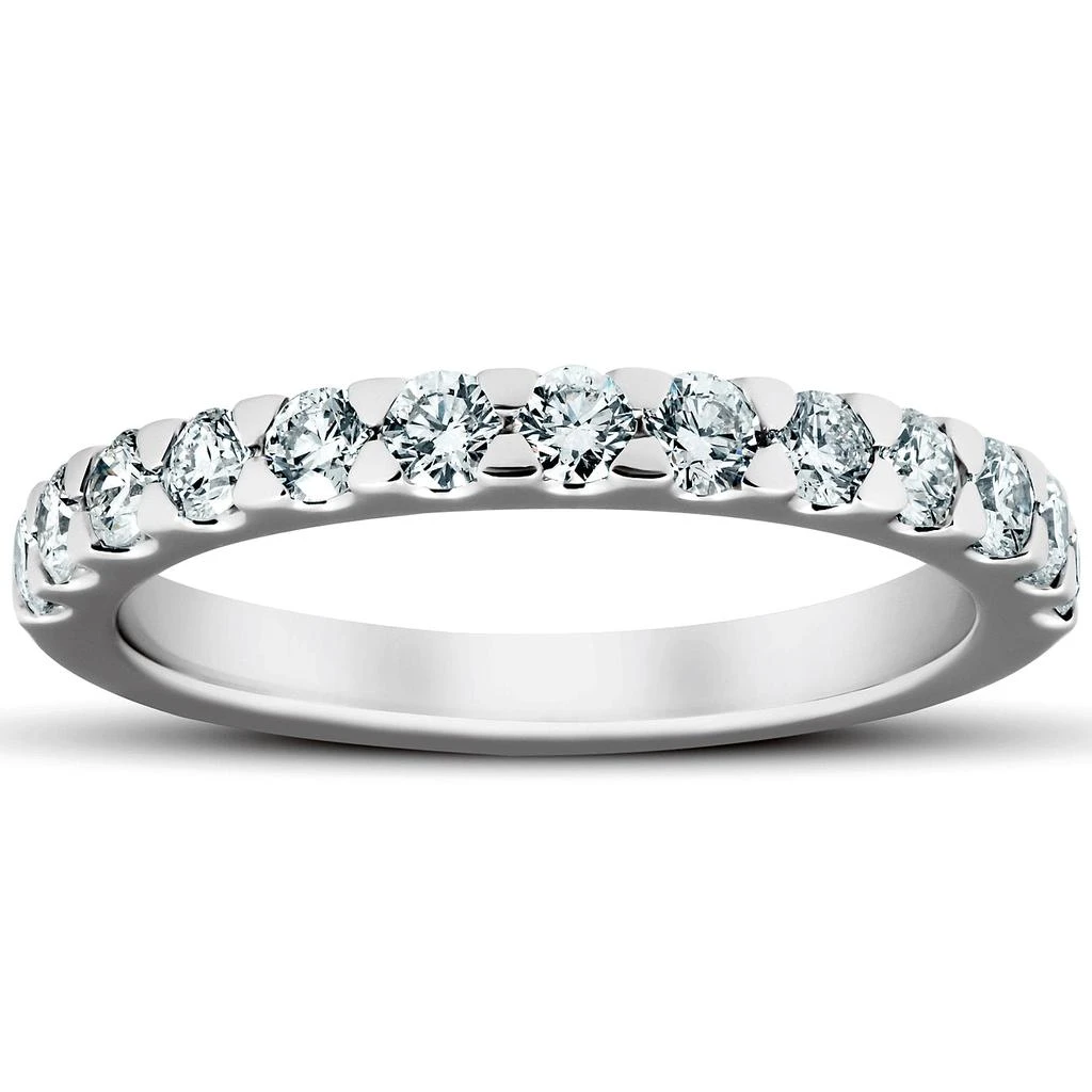 商品Pompeii3|3/4Ct Diamond Wedding Womens Ring Anniversary Stackable Band 14k White Gold,价格¥3751,第1张图片