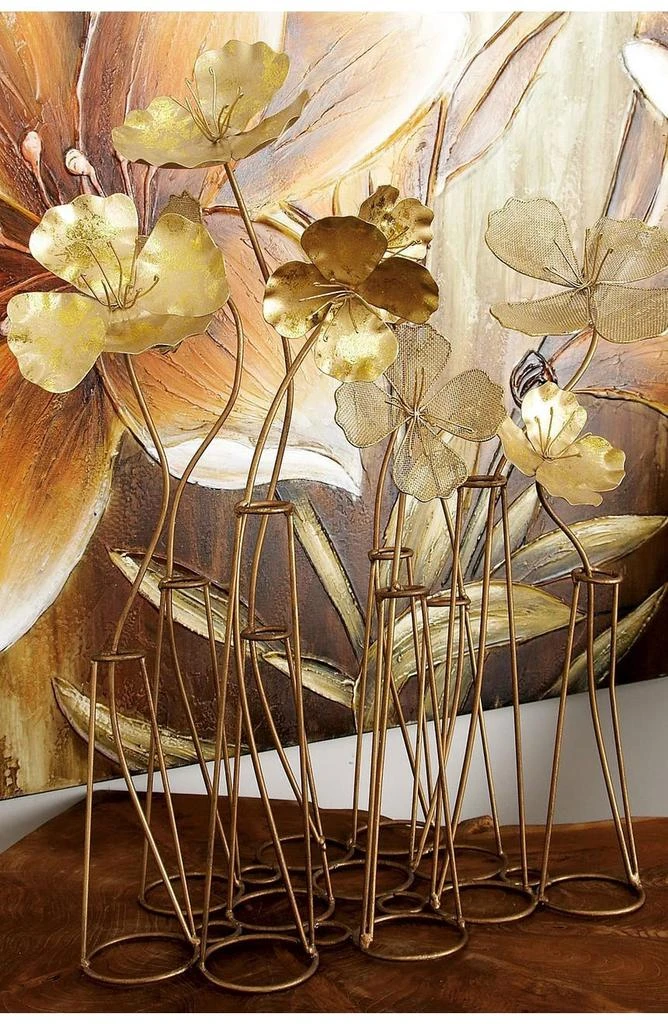 商品UMA|Goldtone Metal Floral Sculpture with Mesh Netting Detail,价格¥978,第2张图片详细描述