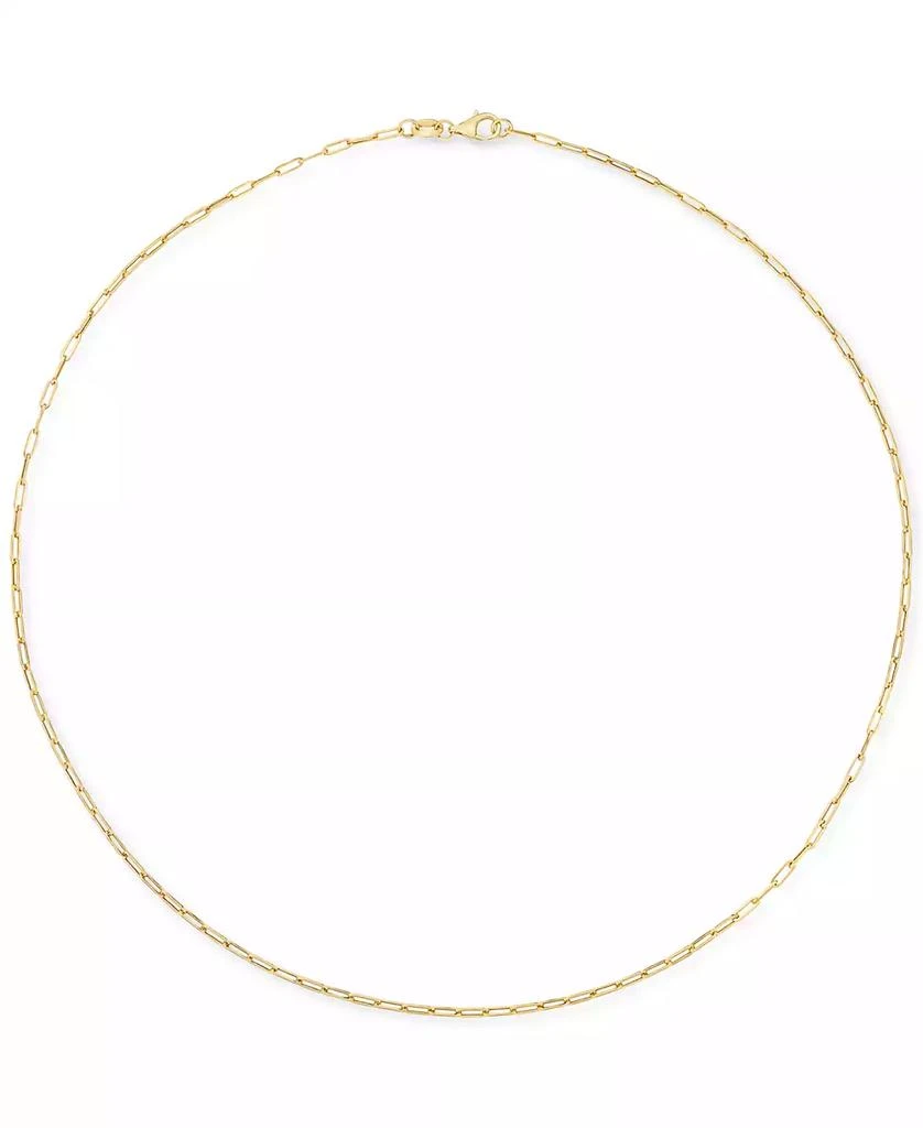 商品Macy's|Paperclip Link 18" Chain Necklace in 14k Gold,价格¥1403,第3张图片详细描述