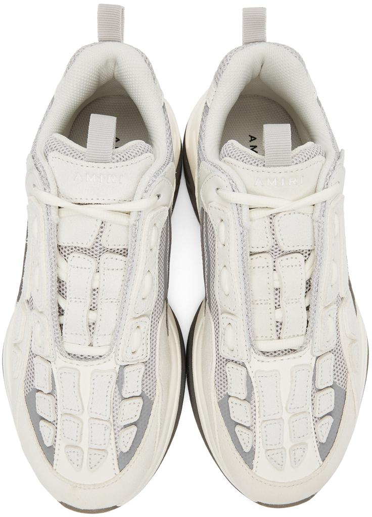 White & Grey Bone Runner Sneakers商品第5张图片规格展示