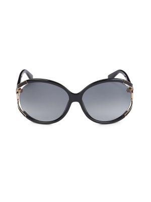 65MM Plastic & Metal Oversized Sunglasses商品第1张图片规格展示