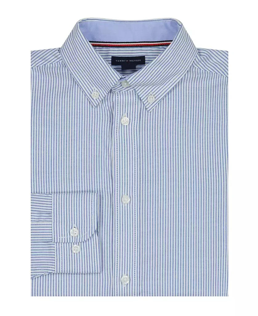商品Tommy Hilfiger|Big Boys Long Sleeve Stretch Bengal Stripe Oxford Shirt,价格¥170,第2张图片详细描述