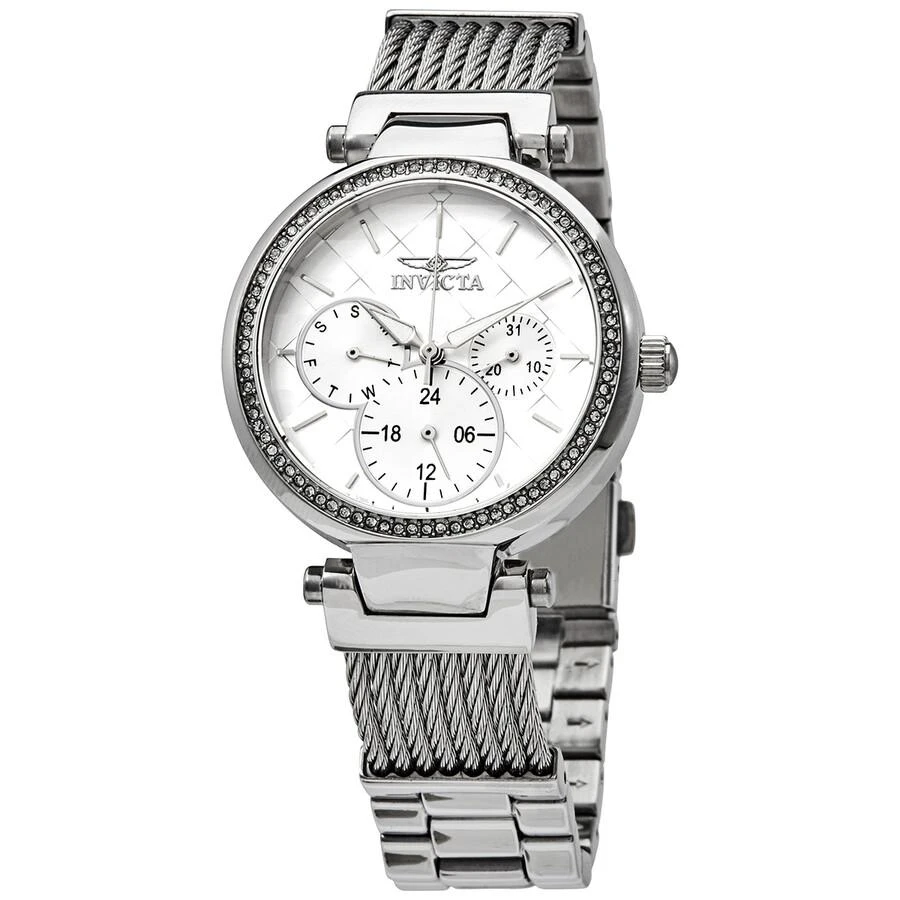 商品Invicta|Invicta Angel Quartz Crystal Silver Dial Ladies Watch 28915,价格¥524,第1张图片