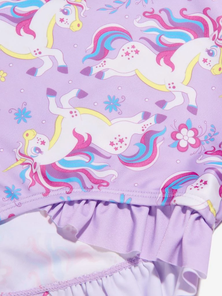 商品Soli Swim|Girls Unicorn Frill Swimsuit (UPF50+) in Purple,价格¥120,第4张图片详细描述