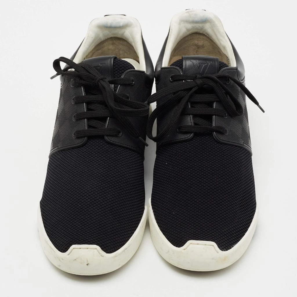 商品[二手商品] Louis Vuitton|Louis Vuitton Black Damier Infini Leather And Mesh Fastlane Sneakers Size 42.5,价格¥2862,第3张图片详细描述