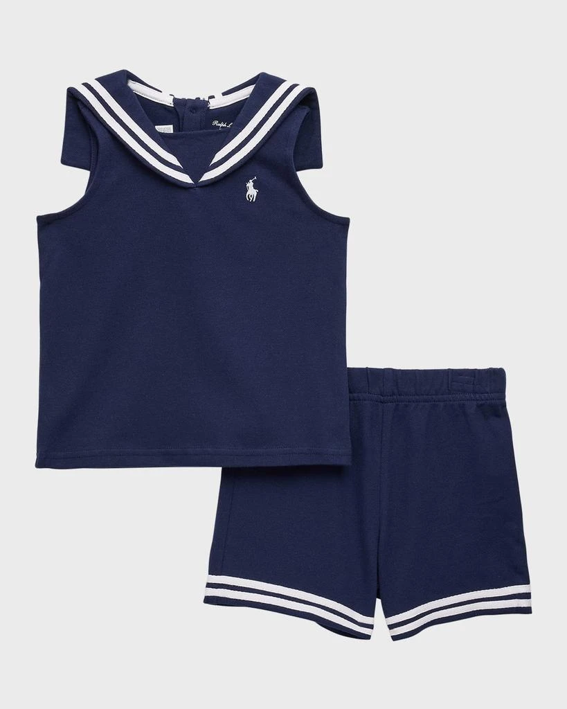 商品Ralph Lauren|Boy's Stretch Mesh Tank Shirt and Shorts Set, Size 3M-24M,价格¥249,第1张图片